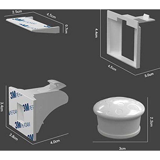Kinderbeveiliging, babyveiligheid, magnetisch kastslot, onzichtbare kinderbeveiliging voor kast en laden, plakband, zonder boren of gereedschap (4 sloten en 1 sleutel)