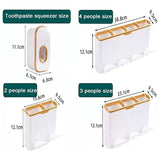 Automatische tandpastadispenser, wandhouder en tandenborstelhouder, multifunctionele, ruimtebesparende tandenborstel-opbergdoos, geen boren nodig