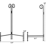 Bordenstandaard en houder displaystandaard, 30,5 cm, zwarte ijzeren fotolijst standaard voor presentatie, inklapbare en draagbare schildersezelstandaard voor op tafel (set van 2)