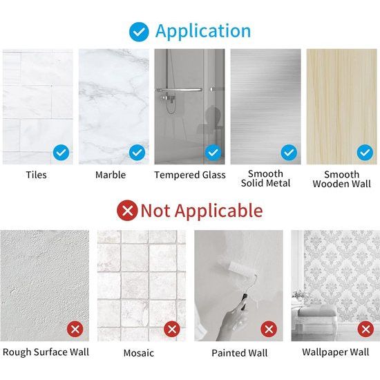 Doucheplank zonder boren, 2 stuks, zwart, van roestvrij staal, rek, zelfklevend, wandrek met 10 haken, doucheplank voor shampoohouder voor badkamer en keuken