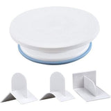 stukken taartplaat draaibaar fondant gereedschap set, taartplateau, taartschroevendraaier met draaiplateau en fondant bakaccessoires set voor gebak, fondant, sugarcraft, botercrème, glazuur matteringen, 4 stuks.