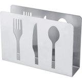 Servethouder voor de tafel, zilverkleurige rechtopstaande zakdoekdispenser, moderne tafeldecoratie, servethouder