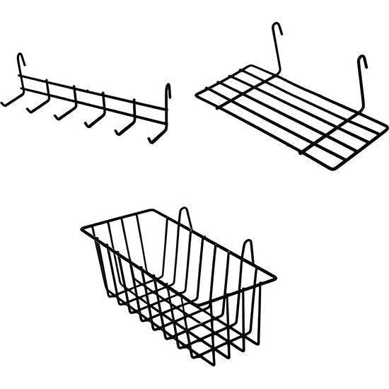 Set van 3 planken voor Design Metal Wall, Grid Shelf Design, Gebruikt voor Grid Photo Wall