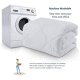 Dekbed 155x220 cm voor 4 seizoenen, dekbed voor het hele jaar 300gsm microvezel, dekbed voor mensen met allergieën 155 x 220 cm, super zachte deken slaapdeken ademend 155 x 220 cm, wit