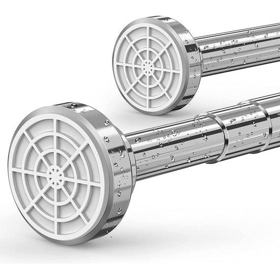 Premium douchestang zonder boren verstelbaar 60 cm tot 100 cm uittrekbaar - hoogwaardige telescoopstang voor douche en badkuip - douchegordijnstang in roestvrijstalen look - gordijnstang - klemstang