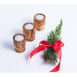 Olijfhouten theelichthouders | set van 3 | kandelaars voor woonkamer, badkamer, tafel | woondecoratie | romantische decoratie | kerstdecoratie | ronde vorm