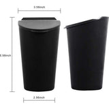 Autoprullenbak met deksel Kleine autobekerhouder Autodeur Past op auto thuiskantoor Zwart