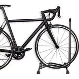 2 stuks fietsstandaard in zwart of zilver, vloerstandaard, vrijstaand, wielstandaard, 38 x 42 x 75 cm, kleur: zwart