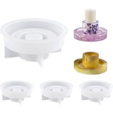 4 stuks kandelaars, siliconen vorm, staafkaarsenhouder, siliconen gietvorm, kaarsenhouder, staafkaars, epoxyhars, vorm voor doe-het-zelf tafeldecoraties, feestdecoraties