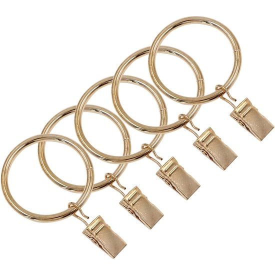 Pack of 20 Curtain Clip Curtain Rod Curtain Rings Curtain Rings 35 mm Inner Diameter Curtain Clips Cover Process Curtain Rings with Clips for Curtain Rod Curtain Rods Washing Line Shower Curtain