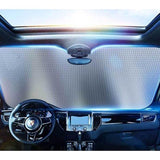 Zonnescherm voor de auto, zonneklep, voorruit, opvouwbaar, uv-bescherming, zonnescherm, bescherming, 130 x 65 cm