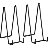 Easel Stand Plate Stand Metal - Pack of 2 Plate Stands - Decorative Plate Holder - Decorative Plate Holder - Iron Easel for Plates | Photo | Books | Picture | Picture | Picture Frame - Black - 20.5 cm