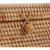 Rotan gezichtsdoekjesdoos, decoratieve geweven gezichtsdoekjeshouder, tissuedispenser voor badkamer/keuken/kantoor, 14,5 x 14,5 x 12,7 cm