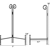 10 inch platenstandaard voor presentatie, zwart metalen framehouder voor foto's en decoratieve platen, opvouwbare schildersezel-displaystandaard voor borden, boeken en kunst (pak van 2)