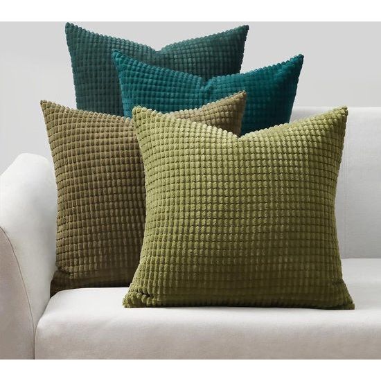 Set van 4 kussenhoezen van 40 x 40 cm zonder kusseninzet.