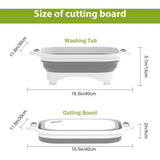 Opvouwbare campingsnijplank, 3-in-1 multifunctioneel, met mes, voor het wassen en bewaren van groenten en fruit worden gebruikt voor keuken, camper, camper accessoires, outdoor