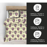 Onyx beddengoed 135 x 200 cm en kussensloop 80 x 80 cm 100% zacht comfortabel microvezel hoogwaardig dekbedovertrek met ritssluiting ademend beddengoed 135 x 200 cm VH-15