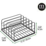 Clutch Organizer – praktische handtassen opbergen met 5 vakken voor clutches, portefeuilles, kaartenetuis enz. – portemonnee houder van kunststof – set van 2 – grafiet