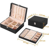 Sieradendoos Sieradenopbergdoos voor dames Sieradendoos Reizen PU-leer Sieradenopbergdoos Sieradenorganisator Sieradendoos Damescompartiment Verwijderbaar Dames/meisjes/vrouw Geschenken