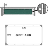 Balkonscherm, inkijkbescherming, balkonspanningen (HDPE), 0,9 x 3 m, uv-bescherming, balkoninkijkbescherming, voor balkon, tuin, buiten, groen