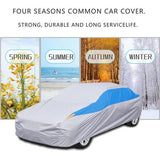 Car Cover Full Car Cover Outdoor Waterproof UV Protection Breathable Dustproof Rain Scratch Snow Outdoor (Silver, 510 x 195 x 175 cm)