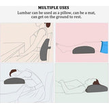 Premium geheugenschuim rugkussen lendenkussen voor bureaustoel en autostoel - 3D mesh lendenwervelkolom steunkussen, rugsteun voor auto, kantoor en thuis (zwart)