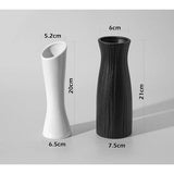 Keramische vazen, bloemenvaas, 2 stuks, decoratieve zwarte keramische vaas, keramische vazenset voor pampasgras, moderne rustieke boho-decoratie, droogbloemen, decoratieve vazen