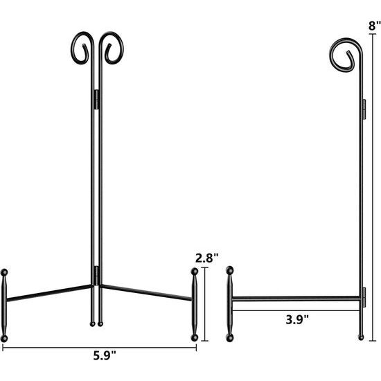 Veelzijdige displaystandaard: deze gebogen metalen standaard is perfect voor het presenteren van een verscheidenheid aan items, waaronder foto's, boeken, kleine kunstwerken, verzamelborden en nog veel meer.