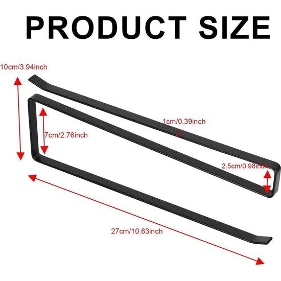 Keukenrolhouder zonder boren, 2 stuks papierrolhouders, keuken, zonder boren, keukenrolhouder, onderkast, papieren handdoekrolhouder, servetten, dispenser, kast voor keuken en badkamer (zwart)