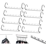 Ruimtebesparende hangers, ilauke 8 stuks antislip kapstokhaken hangers, ruimtebesparende metalen hangerhouder, magische kleerhanger garderobe-organizer voor