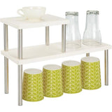 Keukenplank met 2 planken - Slank bordenrek voor werkbladen en kasten - Twee lagen metaal en roestvrij staal afdruiprek voor keuken