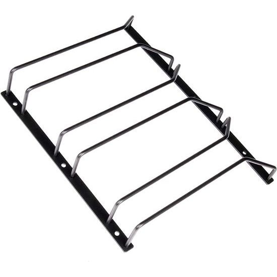 Dianoo Wijnglas Rack Onder Kabinet Zwart, Stemware Rack, Draad Opknoping Rack, Wijnglas Houder met Schroeven, 24CM 3 Rijen