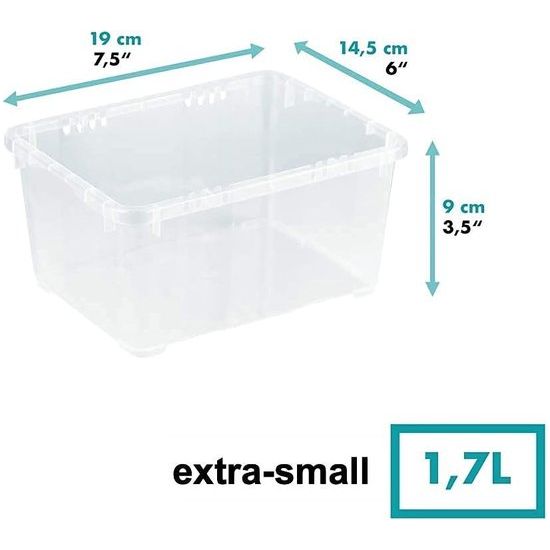 Opbergdozen met deksel transparant stapelbaar met ventilatie translates to "Storage boxes with transparent lid, stackable with ventilation" in Dutch.