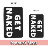 Krijg de Get Naked Badmat, vloermat, antislip, deurmat, voetmat, microvezel, badkamermat, badkuip, douchemat, badtapijt voor badkamerdecoratie (zwart en wit, 50x80 cm)