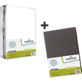 Queensize bed bedset van 2, 1 molleton, 1 hoeslaken antraciet (130-160 cm x 210 cm) voor caravan of caravan Oeko-TEX - 100% katoen