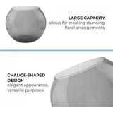 Kogelvaas glas Ø 19 cm H: 15,5 cm planten terrarium vaas grijs glazen vaas ronde vaas kleurrijke vis kom deco grijze vaas hydrocultuur vaas ronde vaas kandelaar | Olivia