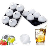 IJsblokjesvorm Ball Silicone met deksel, 5 cm ronde ijsbalvorm BPA-vrij, opvouwbare lekvrije ijsblokjeshouder groot - 2 stuks