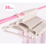 36 stuks kleerhangers kinderkleerhangerset, babykleerhangers hangers van kunststof, opbergkast, kledinghangers 27 cm, voor peuters en baby's, kaki