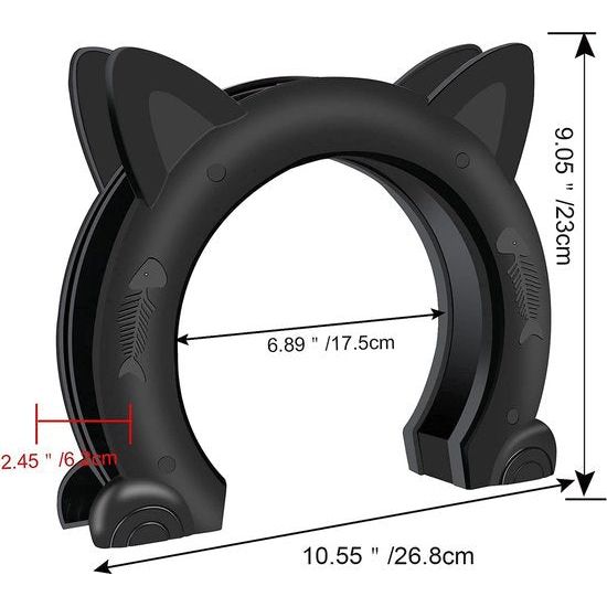 Kattenluik, binnendeur, kattenluik, kattenluik voor katten tot 10 kg, kattentunnel voor kamerdeuren