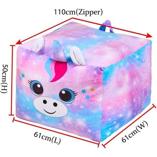 Eenhoornzitzak voor kinderen, knuffeldier, opbergtas, alleen tas, geen vulling