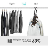 Kleerhangers Ruimtebesparend, 8 stuks Kleerhangers Kunststof kastorganizer - Multifunctioneel Duurzaam, antislip en bijgewerkte haken voor meer ophangruimte