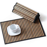 Placemats van pvc en bamboe, set van 6 of 12 stuks, 6er-Set