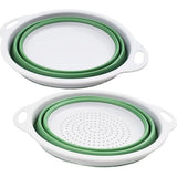 2,6 liter opvouwbare zeef- en kommenset van TPE/PP. Opvouwbare wastafel – draagbare afwasbak – ruimtebesparende zeef