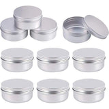 10 stuks 50ml aluminium lege potten, ronde lege aluminium cosmetische containers met schroefdop deksel voor ambachten, cosmetica, zalf, crème, kaars, lippenbalsem, reisopslag