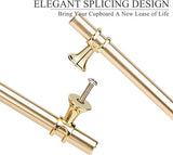 6 stuks T-meubelgrepen, 128 mm, keuken, gouden deurgrepen voor keuken, kastgrepen, ladegrepen, T-stanggreep, keukengrepen, kastgrepen, zinklegering, inclusief schroeven