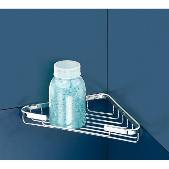 Krom Corner Storage Basket, Chroom, 13 x 3 cm, Chroom, 13 x 3 cm