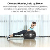 Anti-Burst Gym Ball + Pomp met draagvermogen tot 500 kg Core Training Fitness Yoga Pilates Ball - 55 65 75 cm, zwart, 75cm