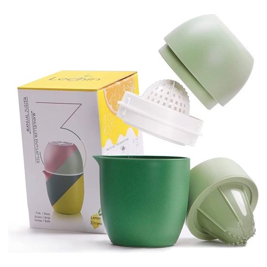 Citroenpers Unieke citruspers in citroenvorm, handmatige sapcentrifuge met twee persmogelijkheden voor verschillende vruchten (groot)