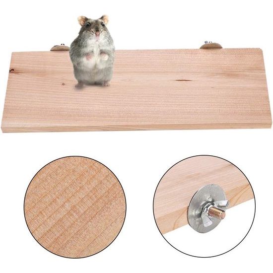 Hamster Platform rechthoek natuurlijke houten stand platform huisdier pedaal Raad kooi kauwen speelgoed kleine dieren habitat decor Voor muis Chinchilla Chipmunk rat