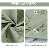 Tafelkleed rechthoekige bloemen, tafelkleden met pruimenbloemen, polyester, duurzaam, afwasbaar, tafelkleed voor keuken, etentjes (groen, 140 x 180 cm)